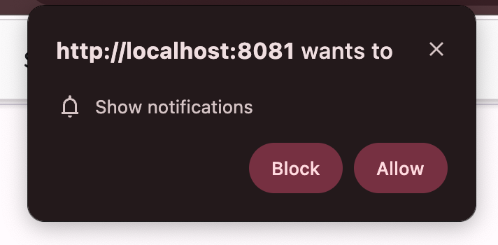 show notifications permission popup