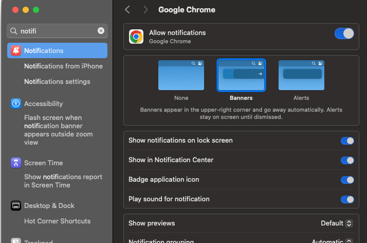 allow push notifications in macos