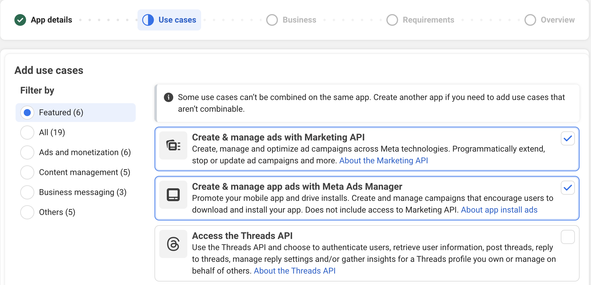 Create facebook app use cases for ios and android