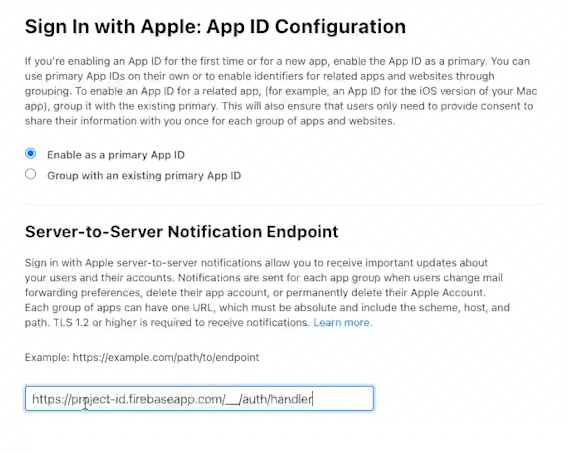 firebase auth handler endpoint, replace with your project id