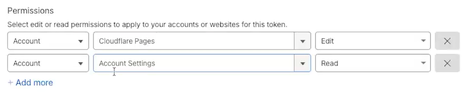 Permissions for CF Pages
