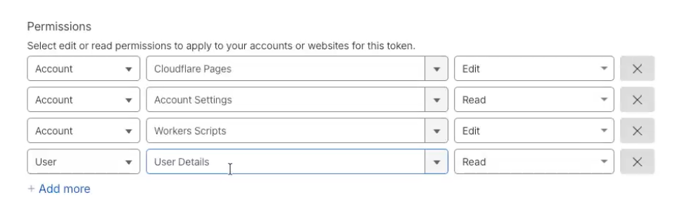 Permissions for CF Workers