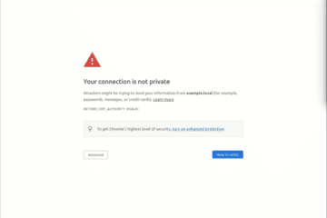 Your connection is not private self signed certificate